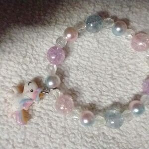 Pastel unicorn stretch bracelet